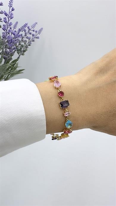 Çelik Gold Gökkuşağı Bileklik