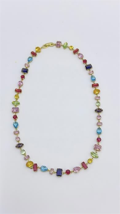 Çelik Gold Gökkuşağı Kolye 45 Cm