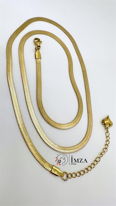 Çelik İtalyan Kolye 60+5 Cm