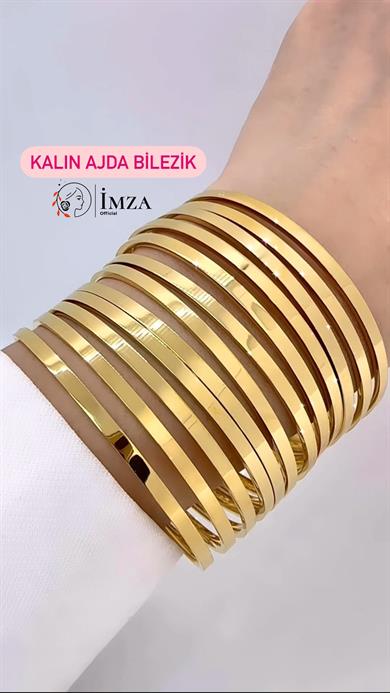 Çelik Kalın Ajda Bilezik Çap 6.4 Cm Adet Fiyatı