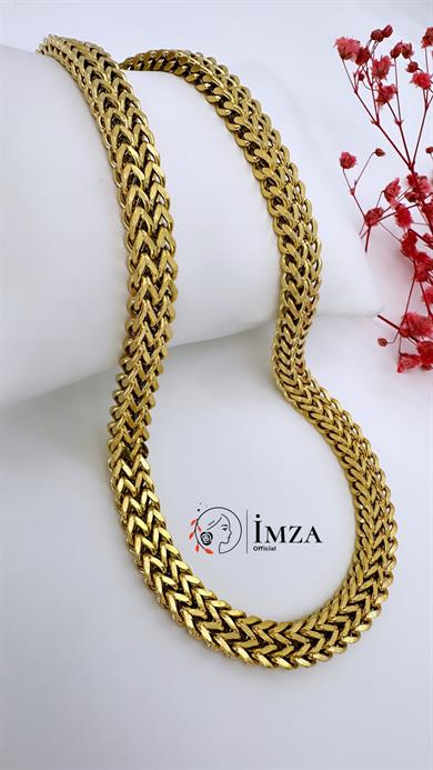 Çelik Kalın Örgü  Kolye