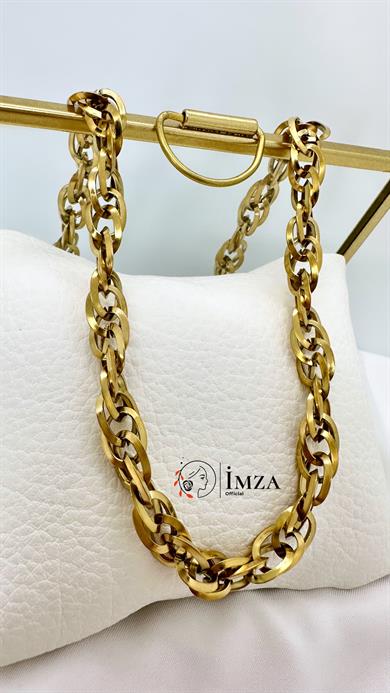 Çelik Saman Yolu Kolye ( 60 cm.)