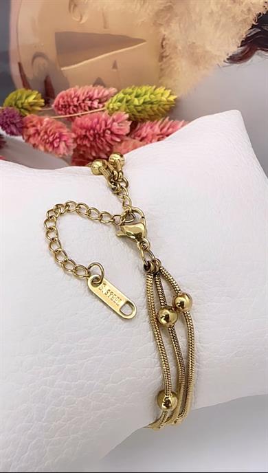 Çelik Üçlü Dorika Bileklik