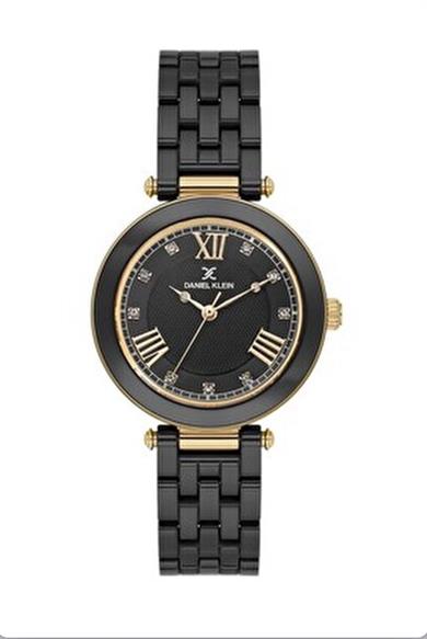 D K Premıum Siyah Seramik Kordonlu Model Kadın Saat