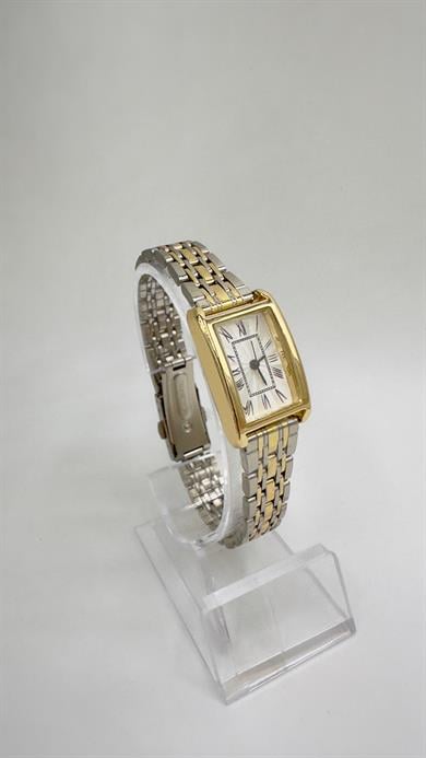 Dikdötgen Rose/ Sılver  Roma Rakamlı Saat