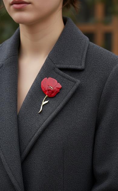 Gelincik Model Broş