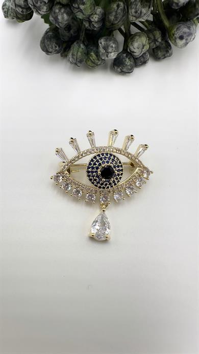 Gold Göz Model Broş