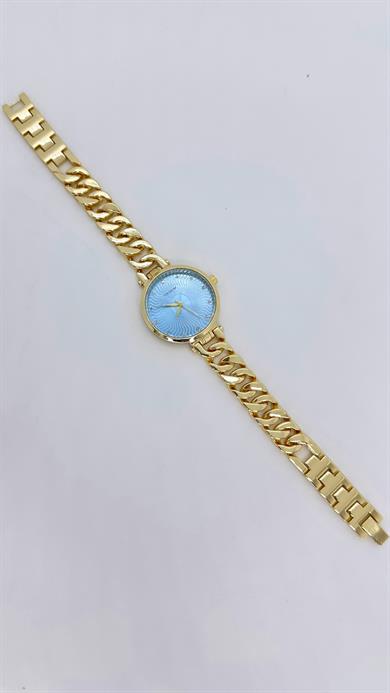 Gold Gurmet Saat/ Mavi Kadranlı
