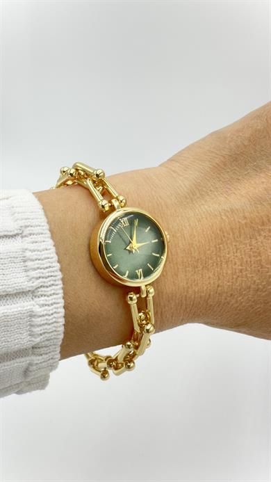 Gold Tfny Marka Model Yeşil Kadranlı Saat