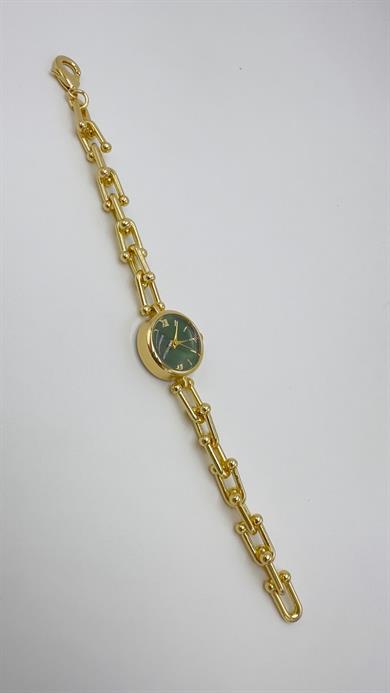 Gold Tfny Marka Model Yeşil Kadranlı Saat