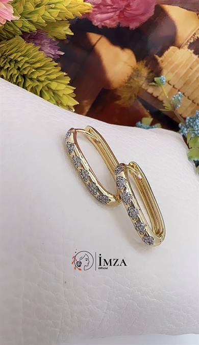 Gümüş Kaplama Marka Model Zirkon Küpe