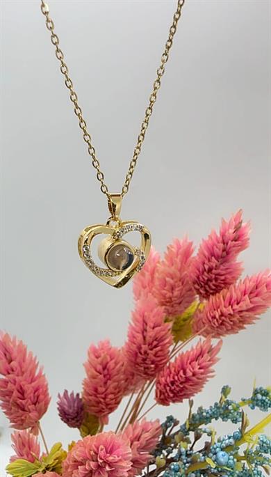 Kalbli 100 Dilde Seni Seviyorum Kolyesi