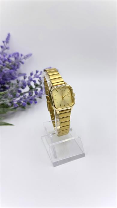 Kare Gold Kadranlı Saat