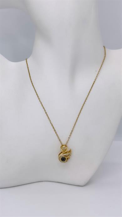 Kuğulu 100 Dilde Seni Seviyorum Kolyesi