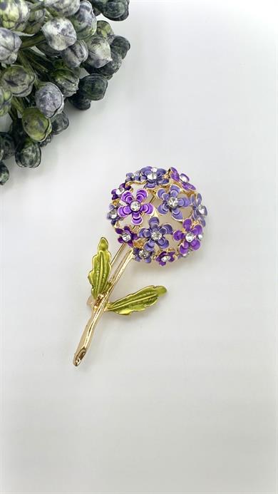 Menekşe Topul Model Broş