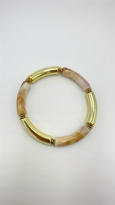 Mermer/ Gold Model Lastikli Kelepçe Bileklik