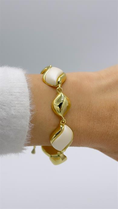 Paris Fildişi Taşlı Helenistik Dalga Model Tasarım Bileklik