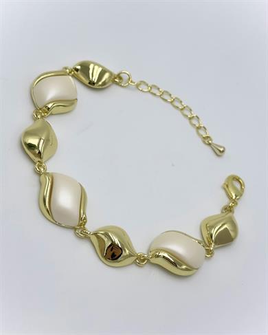 Paris Fildişi Taşlı Helenistik Dalga Model Tasarım Bileklik