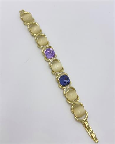 Paris Krıstal Mor Taşlı Sonsuz Tasarım Bileklik