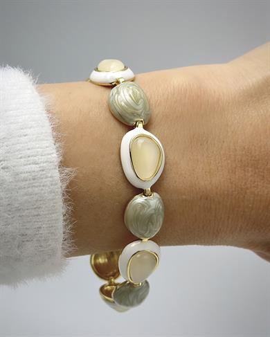 Paris Krıstal Taşlı Ay Işıgı Parlak Doku Tasarım Bileklik