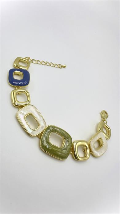 Yeşil Mavi Sedef Tasarım Bileklik