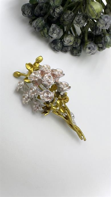 Pembe Gül Demeti Model Broş