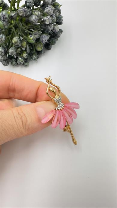 Pudra Çiçeği Balerin Model Broş