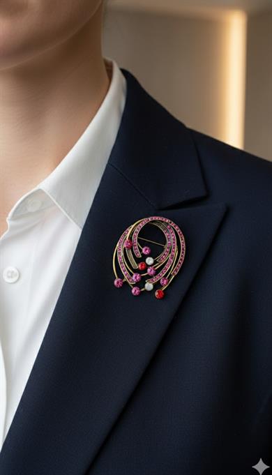 Renkli Sarmal Model Broş