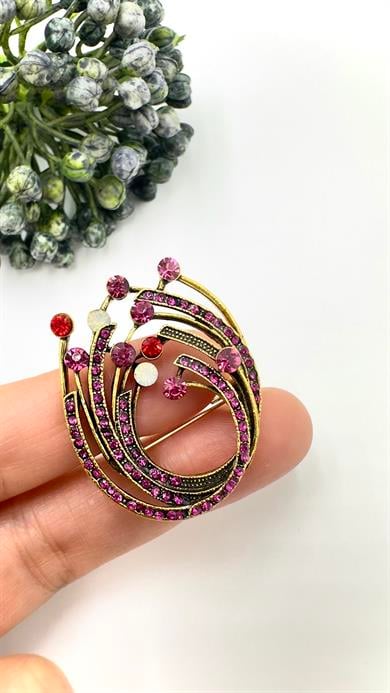 Renkli Sarmal Model Broş