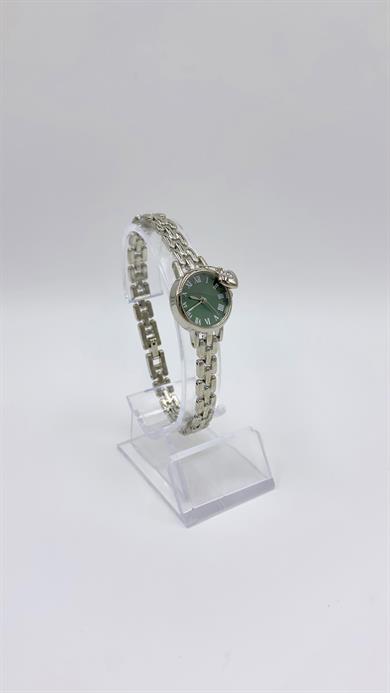 Rlx Sılver Yuvarlak Yeşil Kadranlı Clarmlı Saat