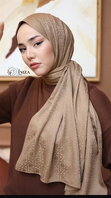 İpeksi Jakarlı Kese kağıdı Rengi Şal