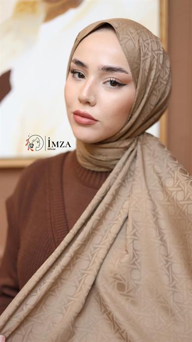 İpeksi Jakarlı Kese kağıdı Rengi Şal