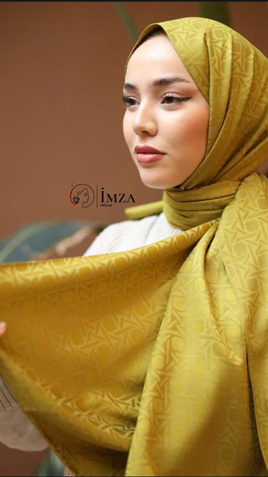 İpeksi Jakarlı Yağ Yeşili Şal