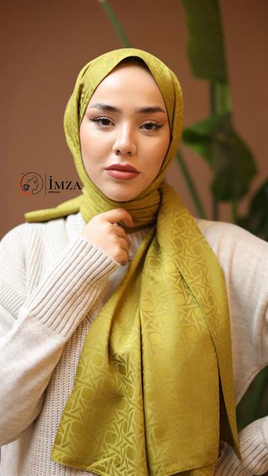 İpeksi Jakarlı Yağ Yeşili Şal