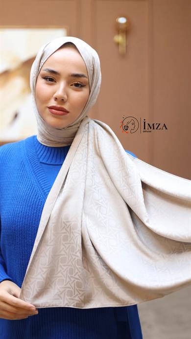 İpeksi Jakarlı  Şal  Taş Rengi Şal