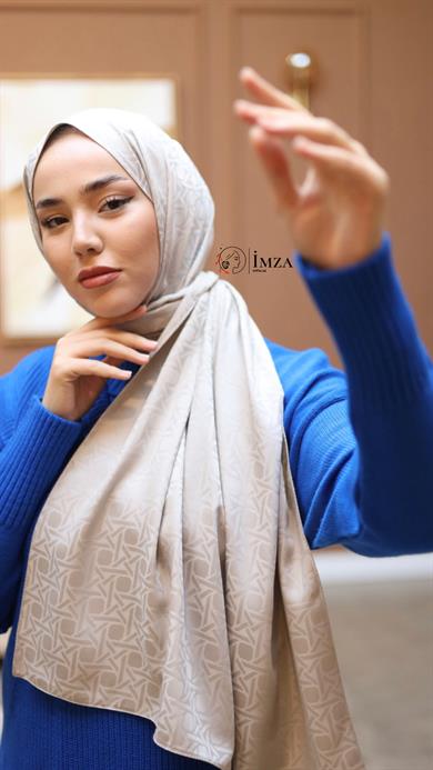 İpeksi Jakarlı  Şal  Taş Rengi Şal