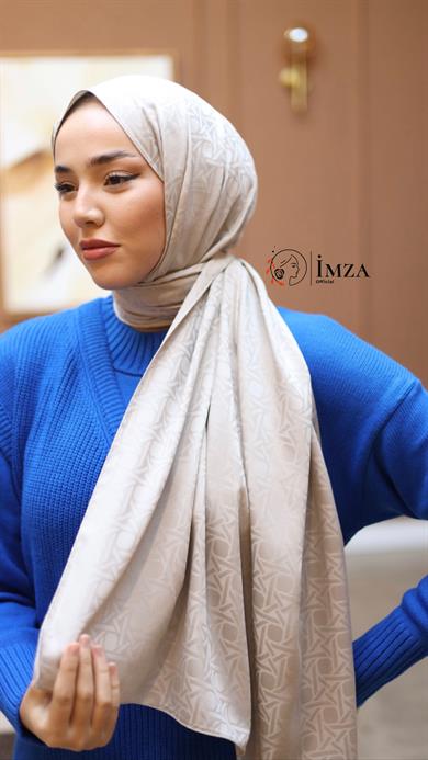 İpeksi Jakarlı  Şal  Taş Rengi Şal