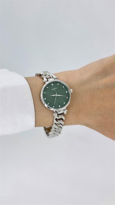 Silver Gurmet/ Yeşil Kadranlı Saat