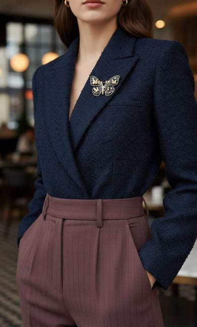 Siyah Renk Kelebek Broş