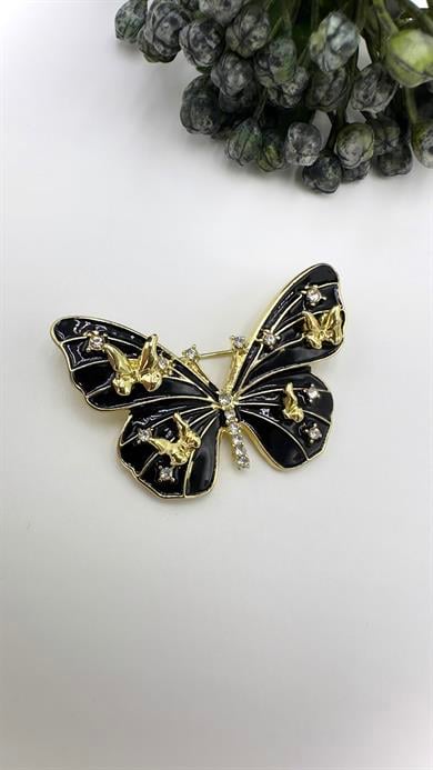 Siyah Renk Kelebek Broş