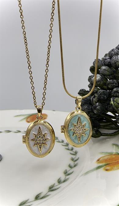 Turkuaz Siriüs Yıldızı Alya Model Kolye