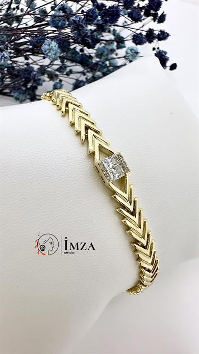 Vip 14 Ayar Renk Bagetli Kılçık Bileklik