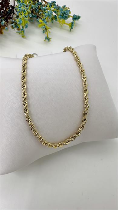 Vip 14 K 3mm Halat Kolye 50cm