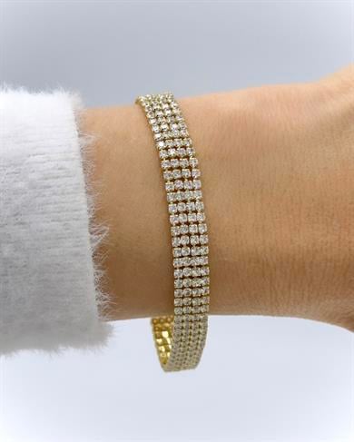 Vip 14 K Altın Kaplama 4lü Suyolu Model Bileklik