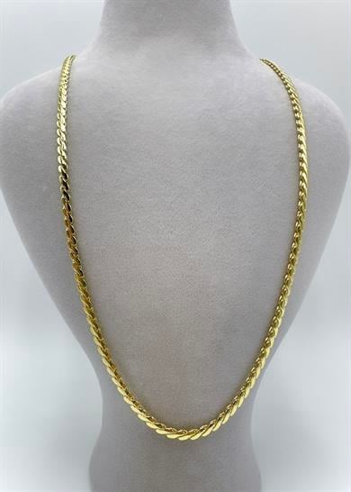 Vip 14 K Altın Kaplama Ahu Model Zincir Kolye 60cm