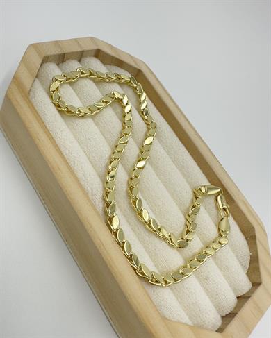 Vip 14 K Altın Kaplama Arpa Kolye 45cm