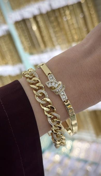 Vip 14 K Spor Bileklik Ve Düğüm Bileklik Kombini