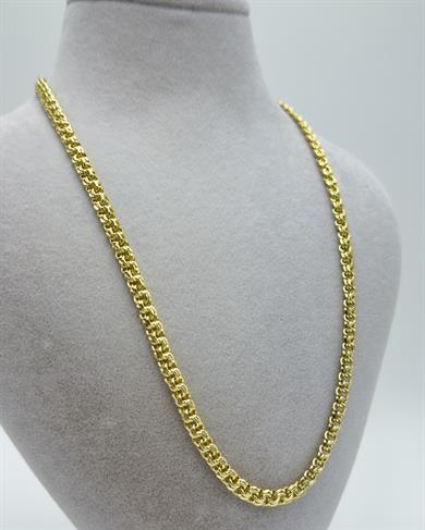Vip 14 K Altın Kaplama Vintage Hasır Model Zincir Kolye 50cm