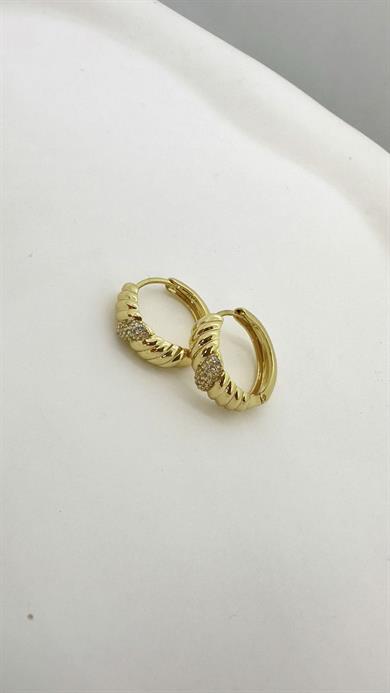 Vip 14 K Burgu Model Halka Küpe