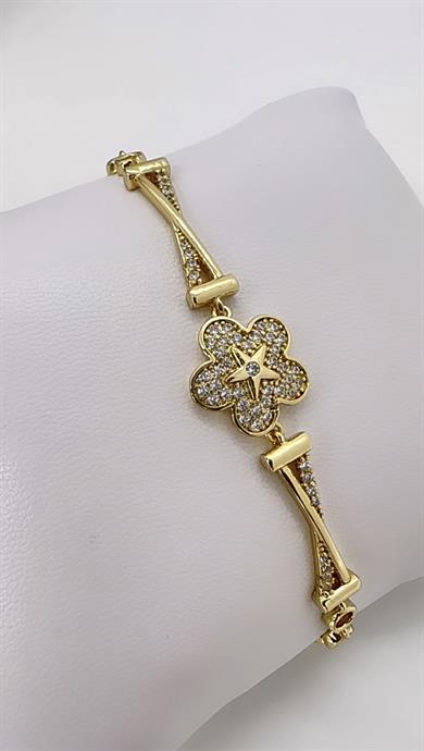 Vip 14 K Çiçekli Bileklik